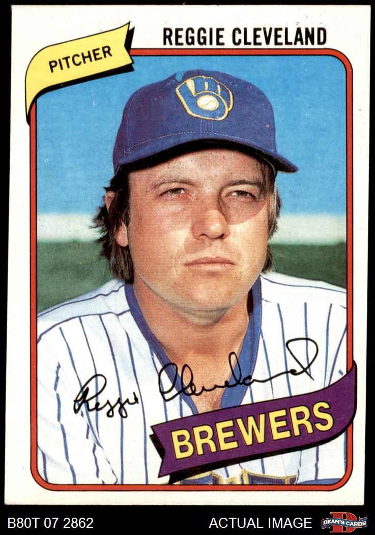 1980 Topps #394 Reggie Cleveland Brewers 6 - EX/MT - Picture 6 of 25