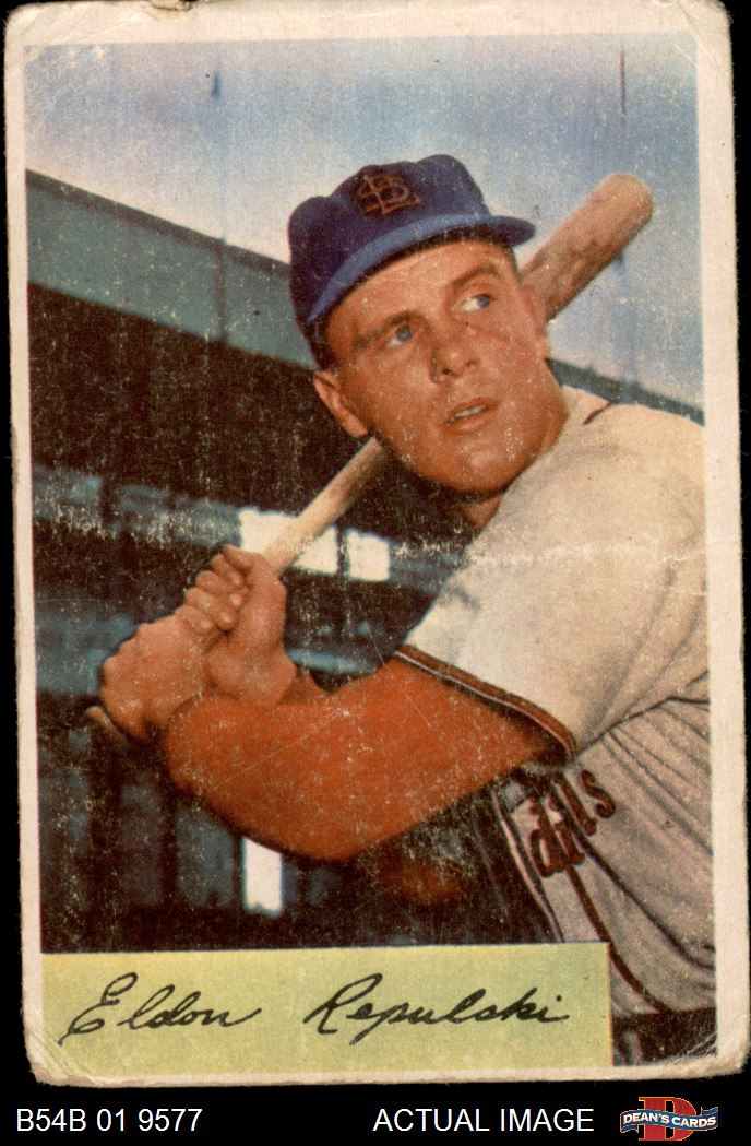 1954 Bowman #46 Rip Repulski Cardinals 1 - POOR - Picture 2 of 9