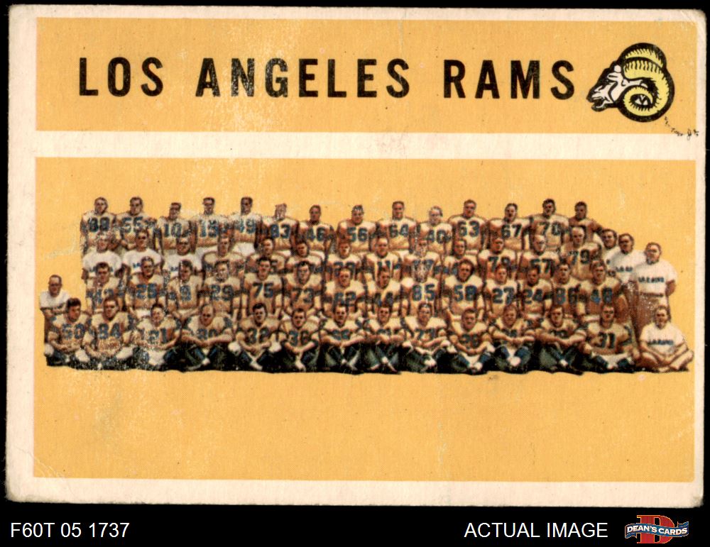 1960 Topps #71 Rams Team Checklist 1.5 - FAIR