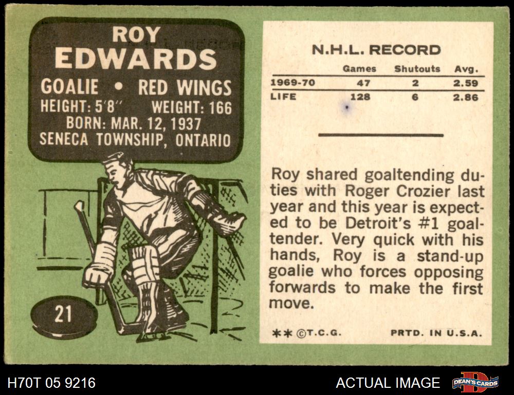 1970 Topps #21 Roy Edwards Red Wings 3 - VG