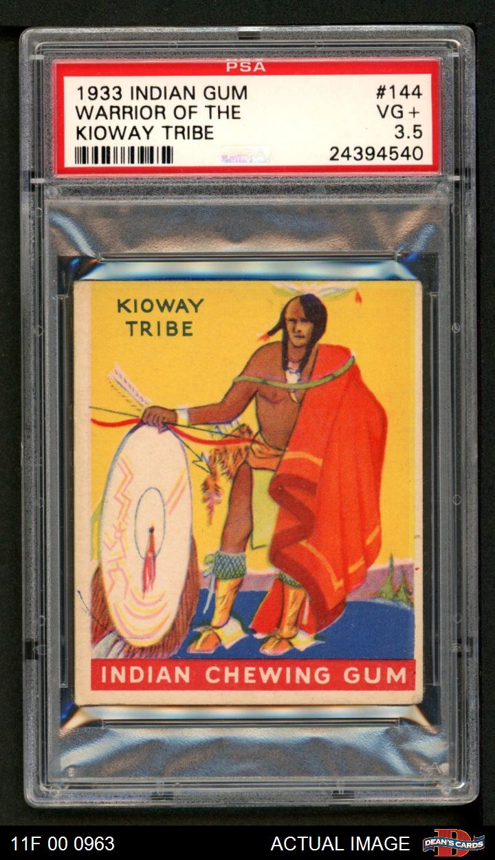 1933 Goudey Indian Gum #144 Warrior of the Kioway Tribe