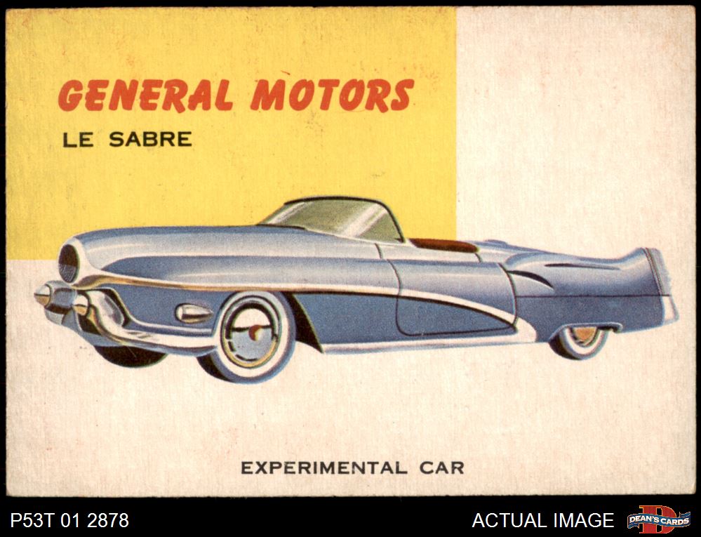 1954 Topps World on Wheels #87 GM Le Sabre 5 - EX - Picture 2 of 3