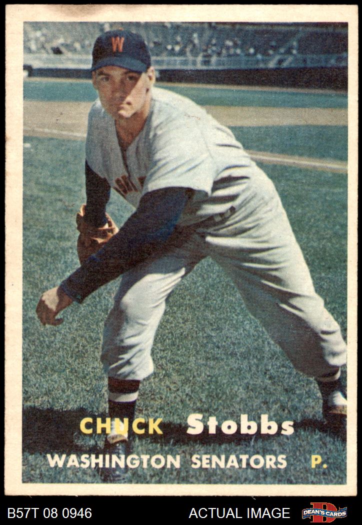 1957 Topps #101 Chuck Stobbs Senators 4 - VG/EX