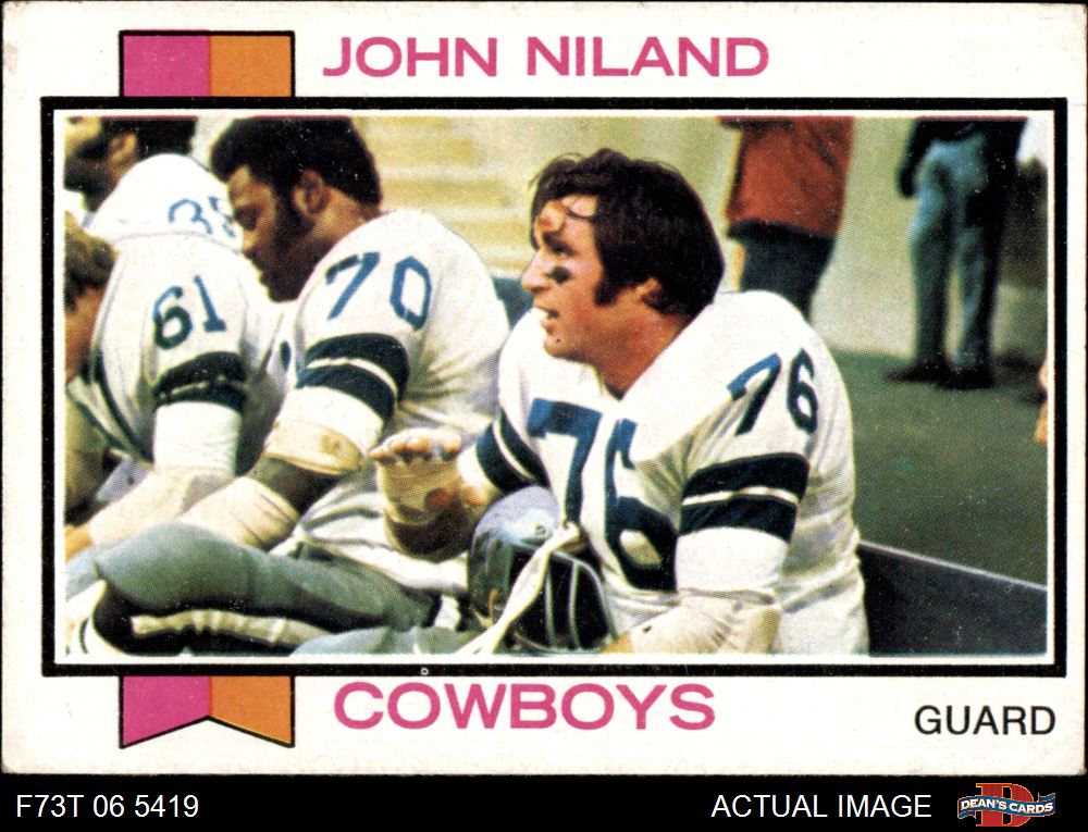 1973 Topps #10 John Niland Cowboys Iowa 5 - EX - Picture 2 of 21