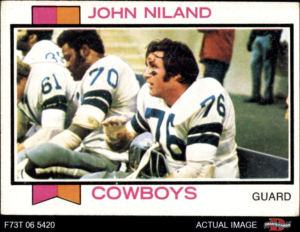 1973 Topps #10 John Niland Cowboys Iowa 5 - EX - Picture 6 of 21