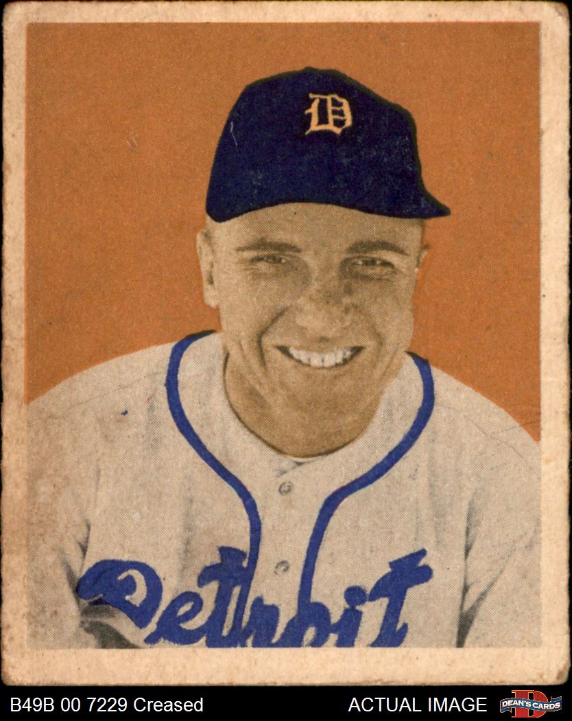 1949 Bowman #75 Eddie Mayo Tigers RC 2 - GOOD - Picture 6 of 9