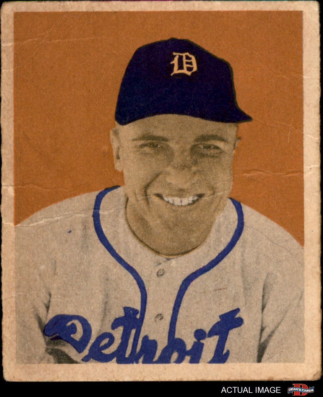 1949 Bowman #75 Eddie Mayo Tigers RC 2 - GOOD - Picture 2 of 9
