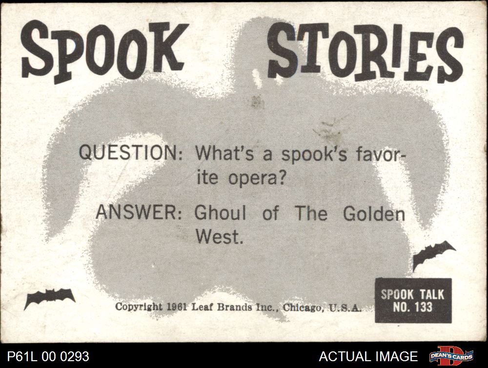 1961 Leaf Spook Stories #133 Can't You Wait 'til Recess? 4 - VG/EX