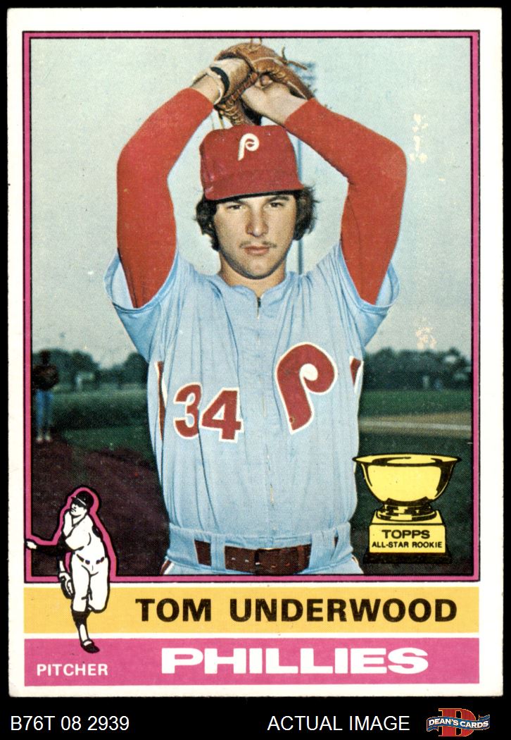 1976 Topps #407 Tom Underwood Phillies ASR 6 - EX/MT