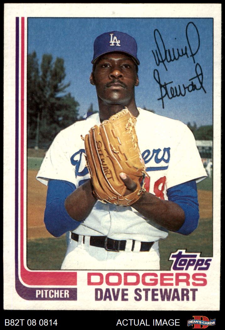 1982 Topps #213 Dave Stewart Dodgers RC 7 - NM