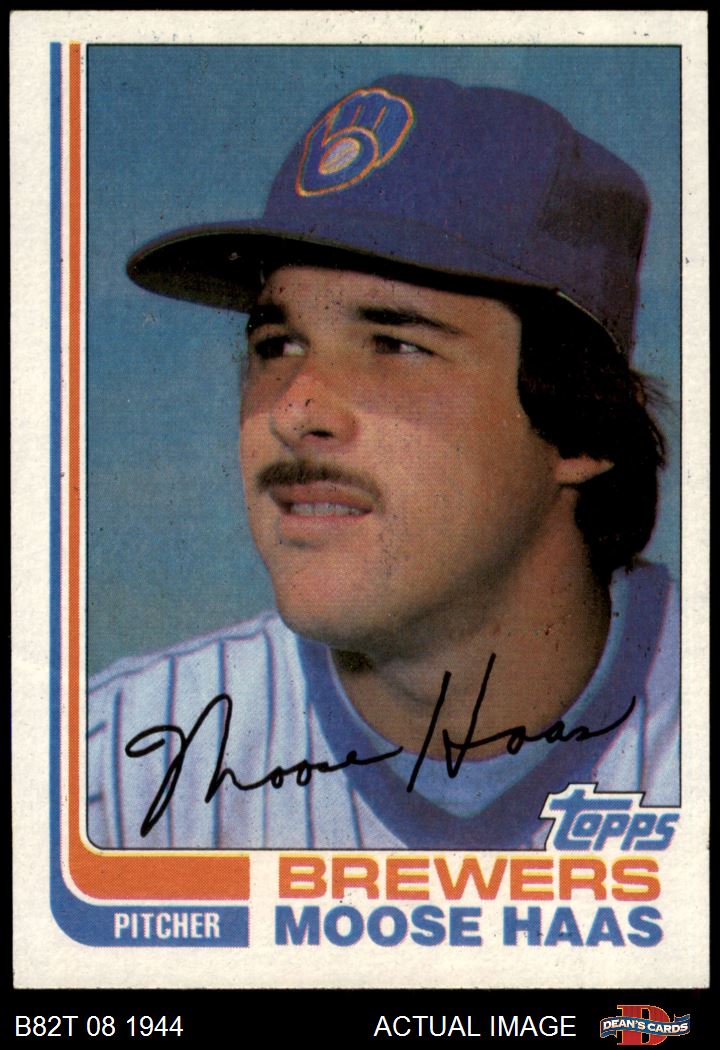 1982 Topps #12 Moose Haas Brewers 6 - EX/MT