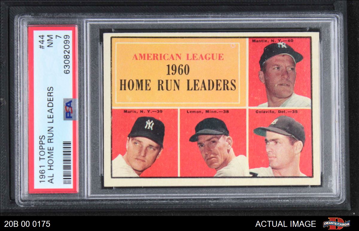 1962 buy Topps HR Leaders MICKEY MANTLE ROGER MARIS Yankees #53 SGC 6.5 EX/NM+