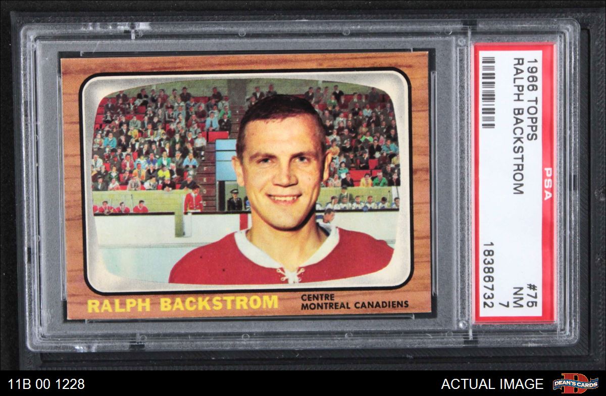 1966 Topps #75 Ralph Backstrom Canadiens PSA 7 - NM - Picture 2 of 3