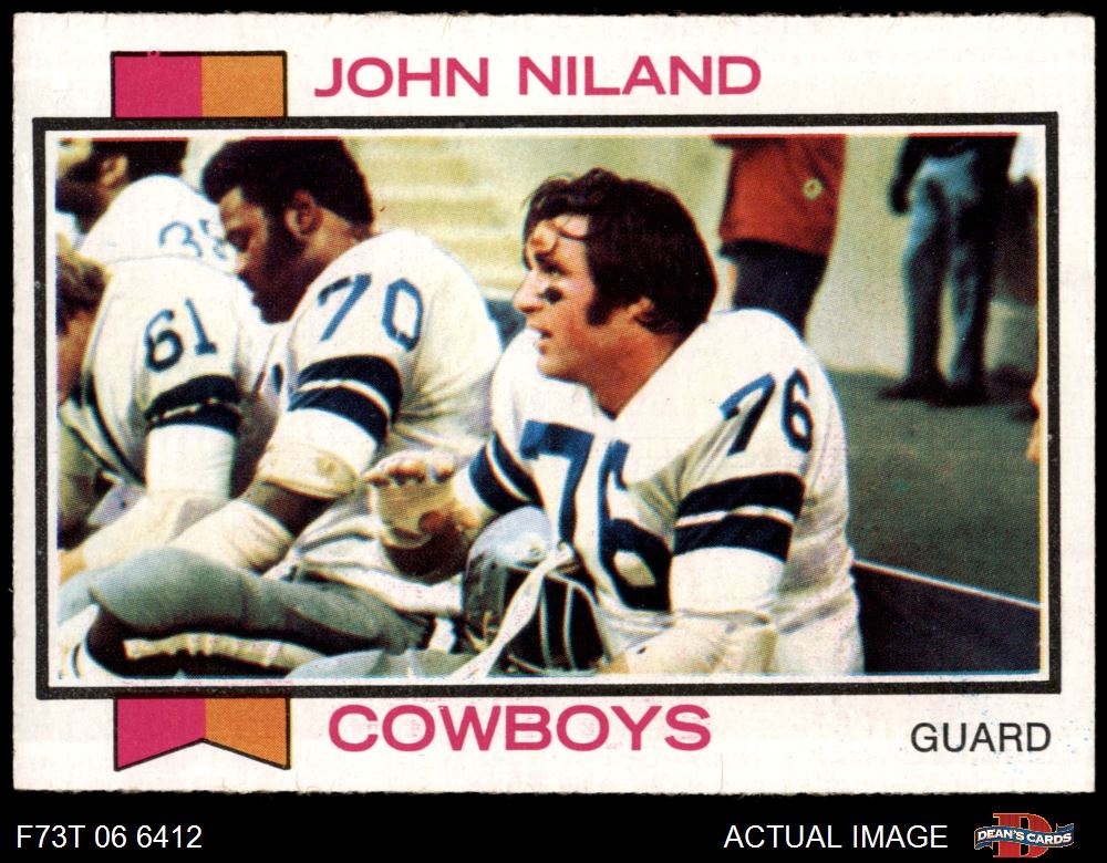 1973 Topps #10 John Niland Cowboys Iowa 5 - EX - Picture 10 of 21