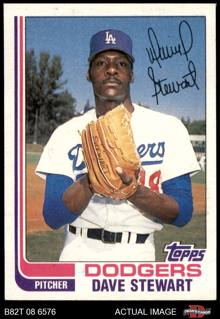 1982 Topps #213 Dave Stewart Dodgers RC 7 - NM