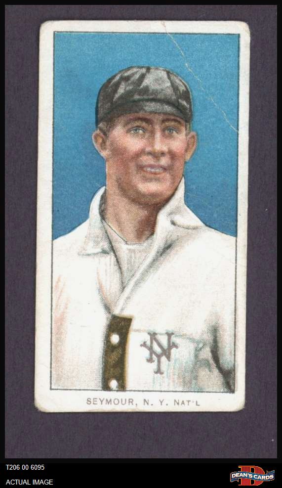 1909 T206 Cy Seymour Portrait Giants VARIATION 2 - GOOD - Picture 2 of 3