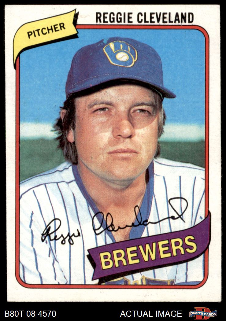 1980 Topps #394 Reggie Cleveland Brewers 6 - EX/MT - Picture 22 of 25