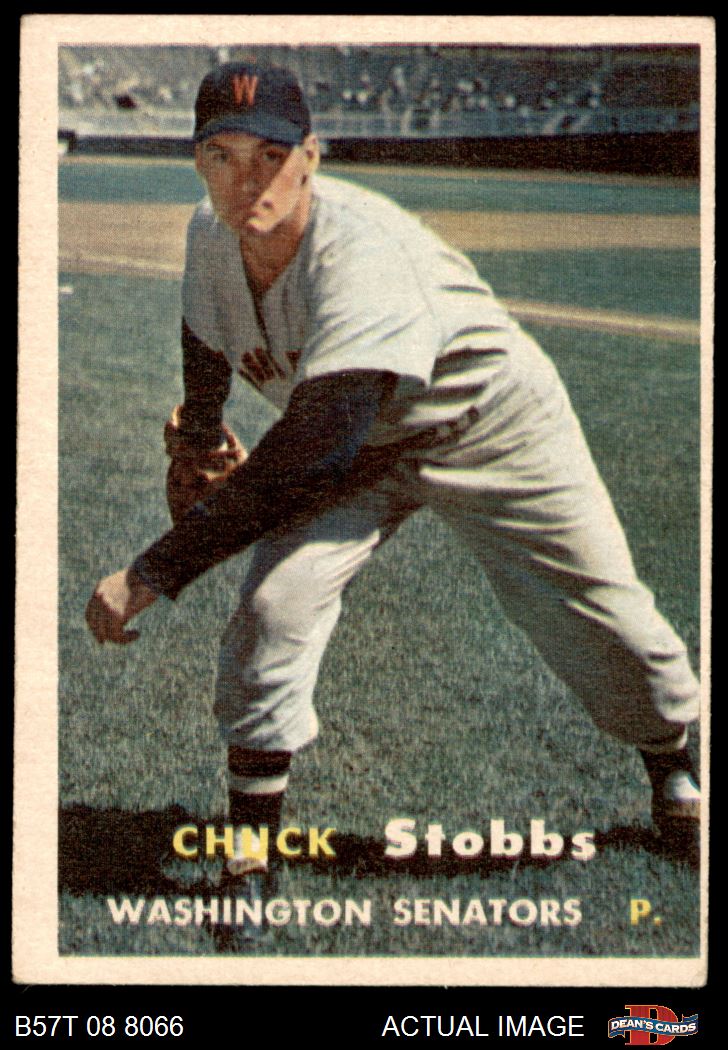 1957 Topps #101 Chuck Stobbs Senators 4 - VG/EX