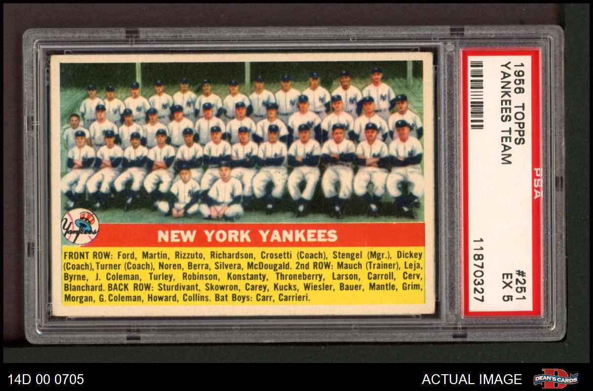 1956 Topps Team sale Cards