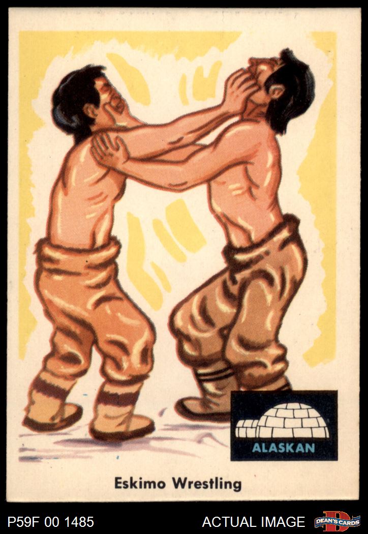 1959 Fleer Indian #73 Eskimo wrestling 6 - EX/MT - Picture 6 of 9