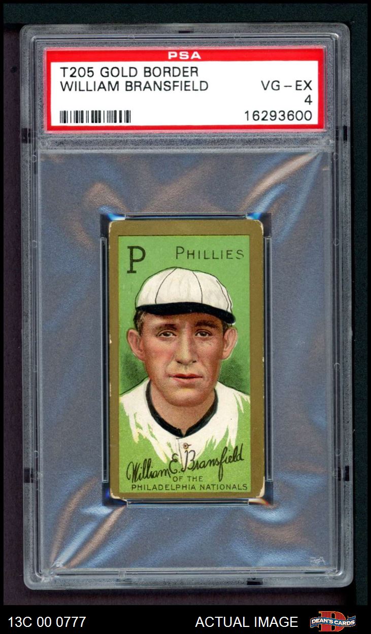 1911 T205 Kitty Bransfield SGC sold 3