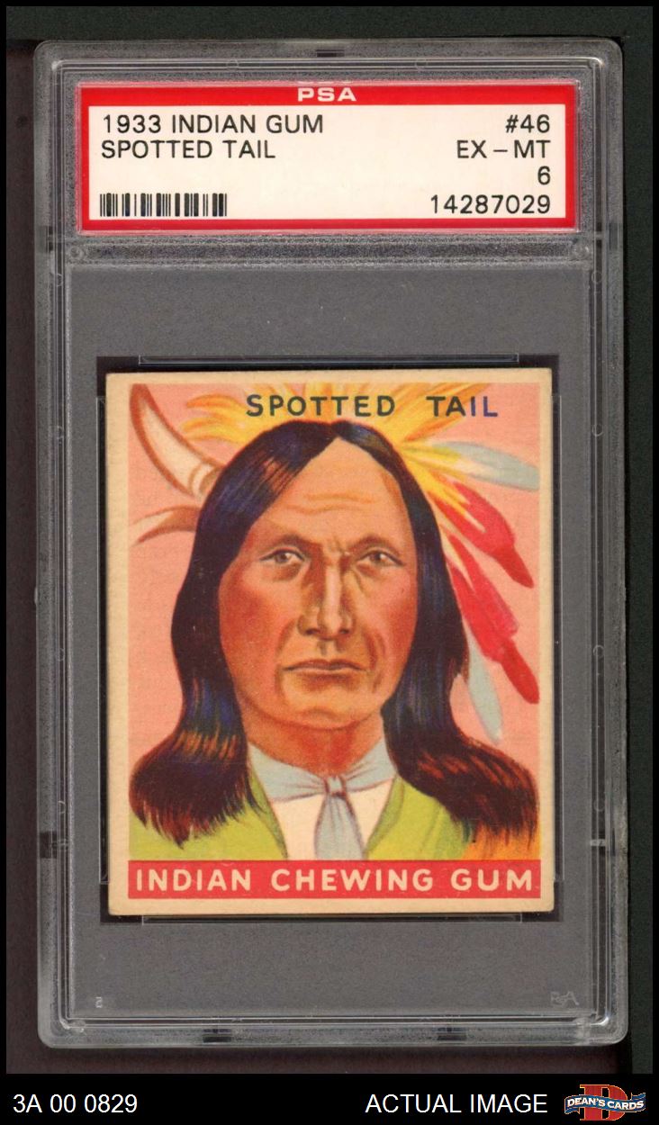 1933 Goudey Indian Gum #46 Spotted Tail PSA 6 - EX/MT - Picture 2 of 3