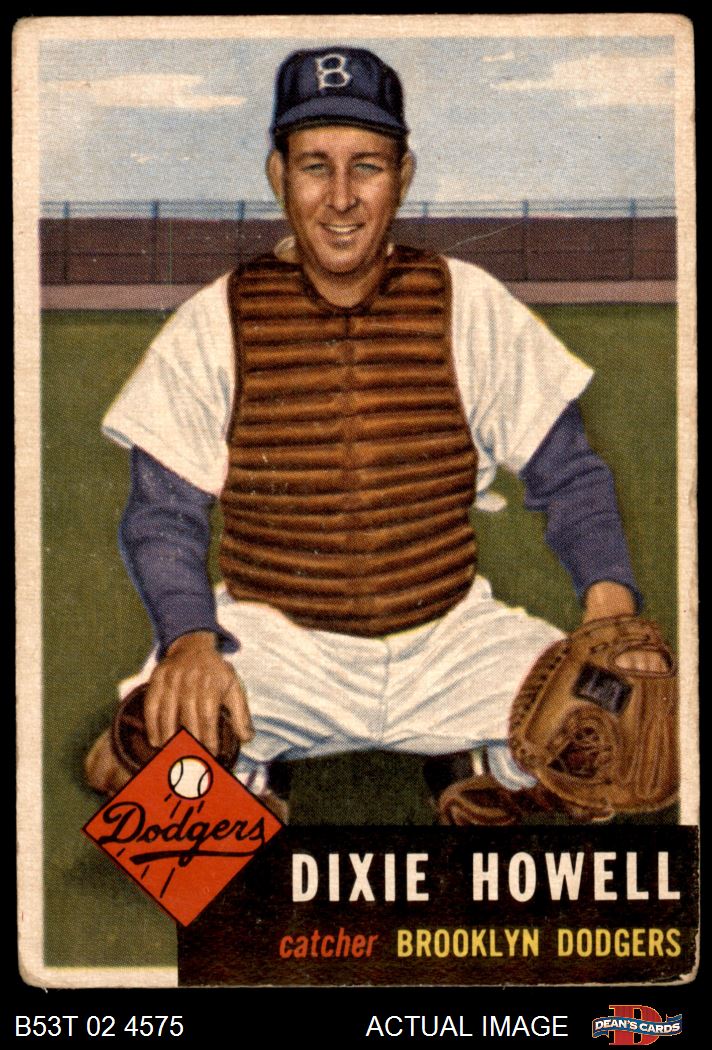 1953 Topps #255 Dixie Howell Dodgers 2 - GOOD - Picture 2 of 9
