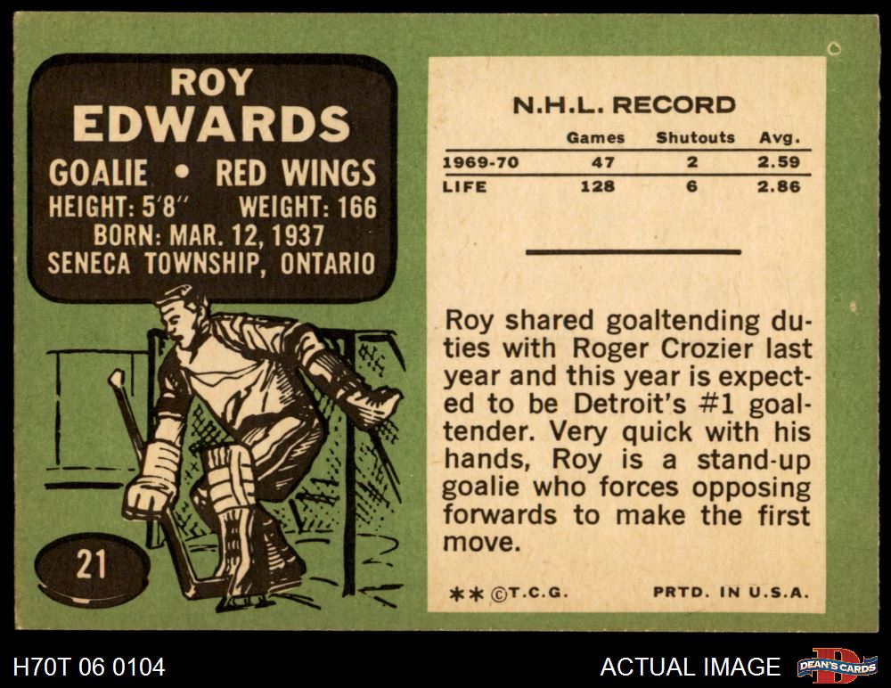 1970 Topps #21 Roy Edwards Red Wings 3 - VG