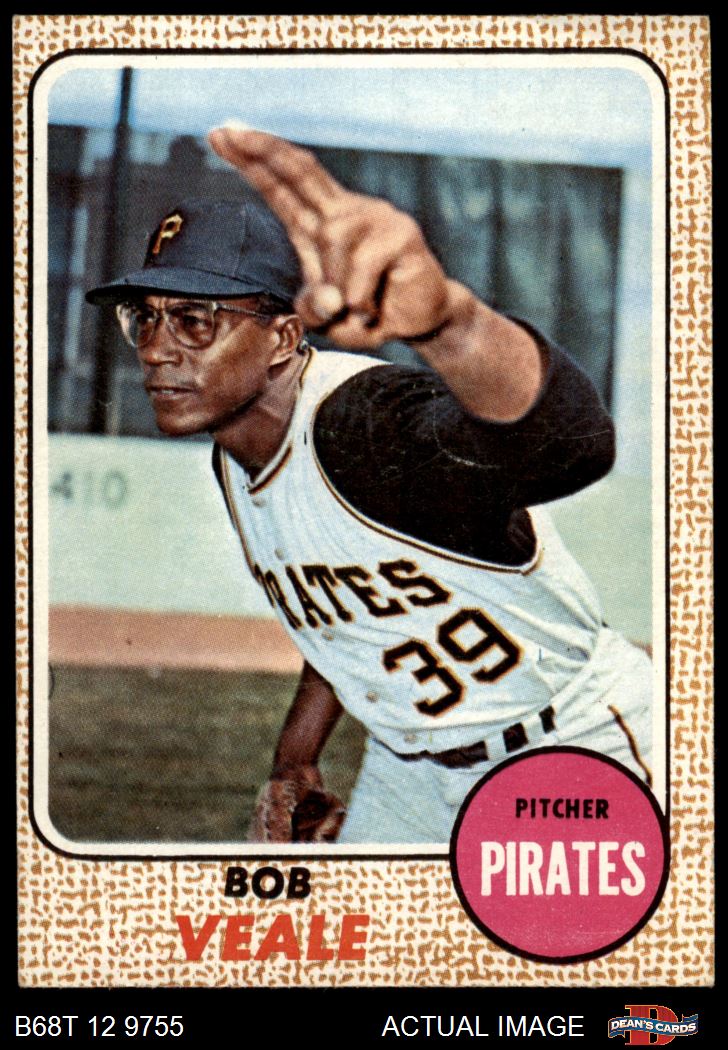 1968 Topps #70 Bob Veale Pirates 3 - VG