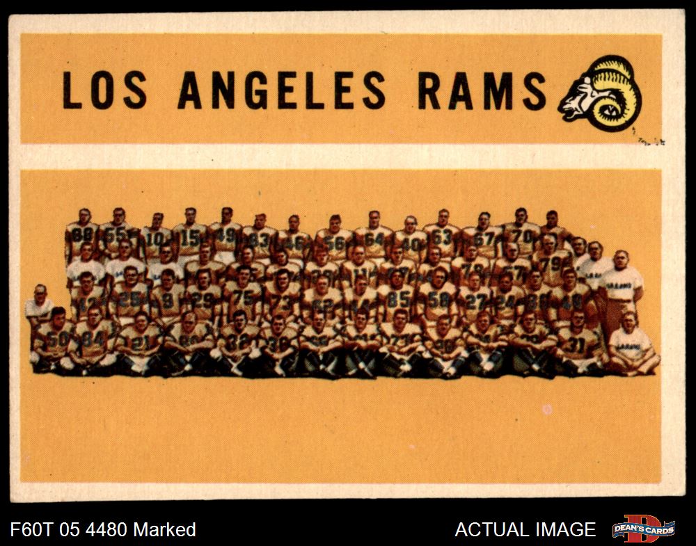 1960 Topps #71 Rams Team Checklist 1.5 - FAIR