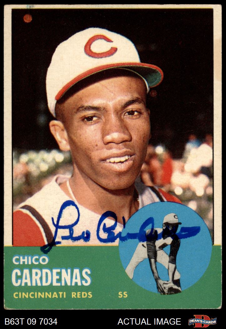 1963 Topps #203 Leo Cardenas Reds AUTO Signed - Picture 2 of 5