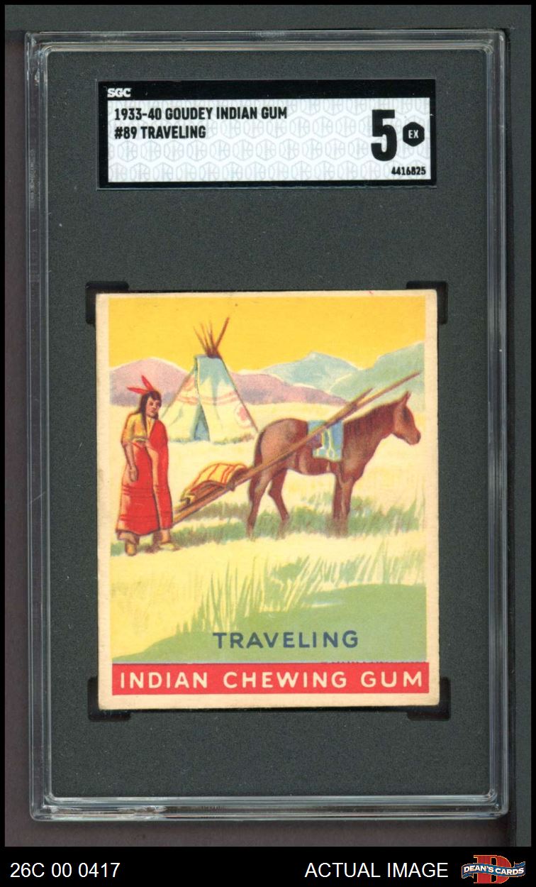 1933 Goudey Indian Gum #89 Traveling SGC 5 - EX - Picture 2 of 3