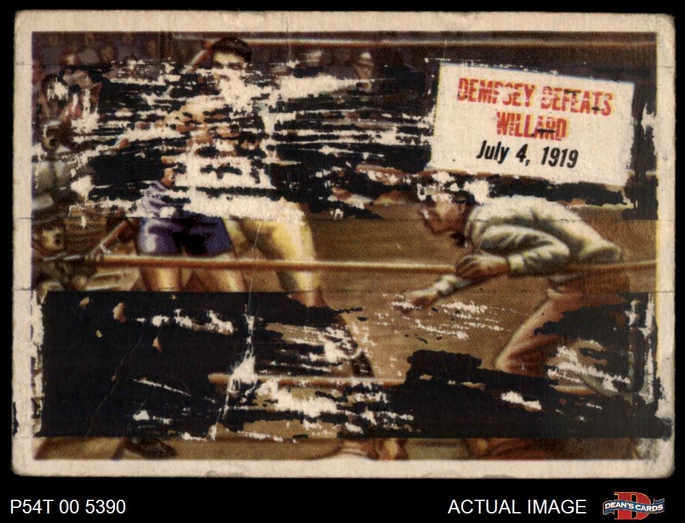 1954 Topps Scoop #39 Jack Dempsey Defeats Willard xCOA Boxing 1 - POOR - Picture 2 of 5