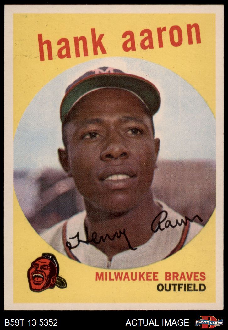 1959 Topps Hammerin HANK AARON HOF sold