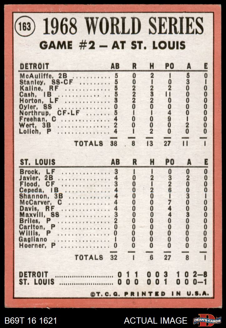 1969 Topps #163 Willie Horton 5 - EX - Picture 7 of 25