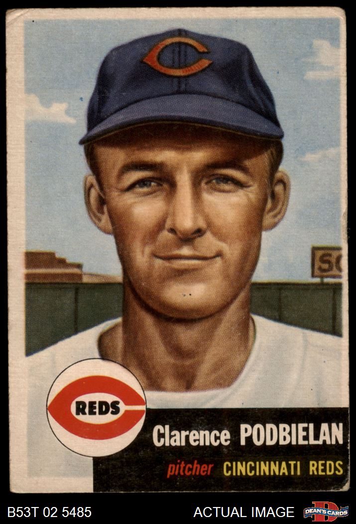 1953 Topps #237 Bud Podbielan Reds DOUBLE-PRINT 3 - VG - Picture 6 of 9