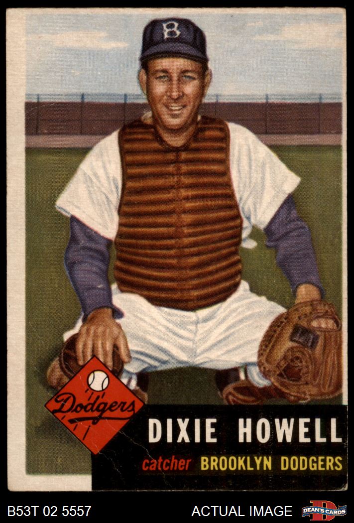 1953 Topps #255 Dixie Howell Dodgers 2 - GOOD - Picture 6 of 9