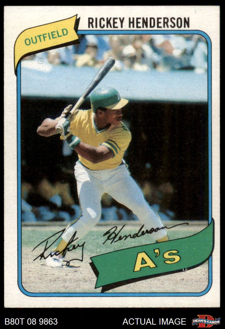 1980 Topps Baseball Rickey Henderson Rookie Card # cheapest 482