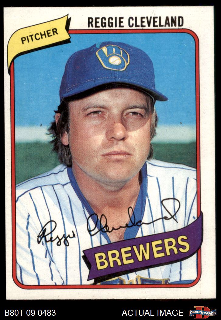 1980 Topps #394 Reggie Cleveland Brewers 6 - EX/MT - Picture 2 of 25