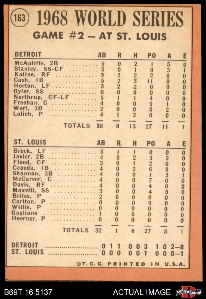 1969 Topps #163 Willie Horton 5 - EX - Picture 15 of 25