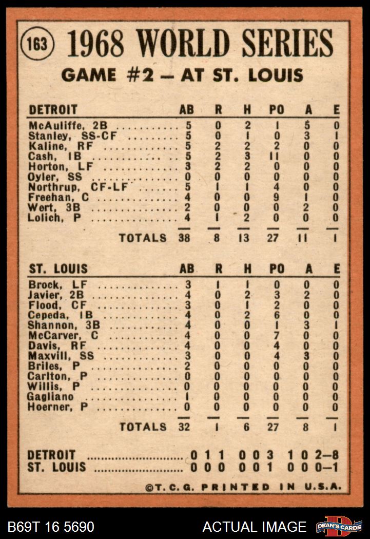 1969 Topps #163 Willie Horton 5 - EX - Picture 19 of 25