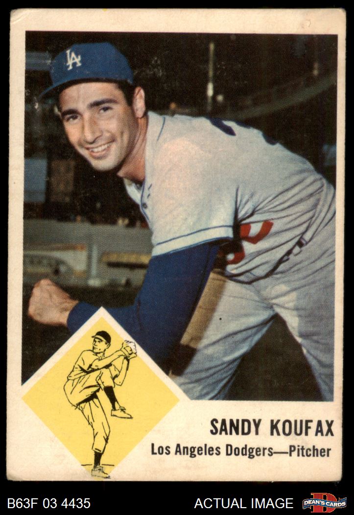 1963 Fleer #42 Sandy Koufax Dodgers HOF MVPw CYAw 2 - GOOD - Picture 2 of 9