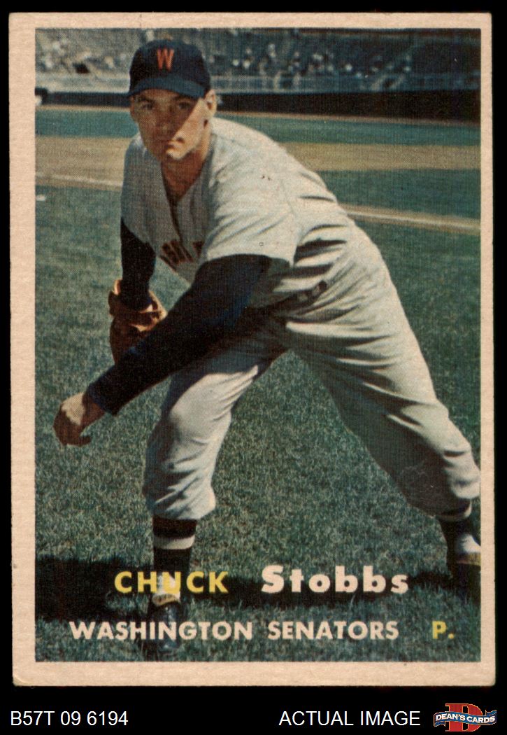 1957 Topps #101 Chuck Stobbs Senators 4 - VG/EX