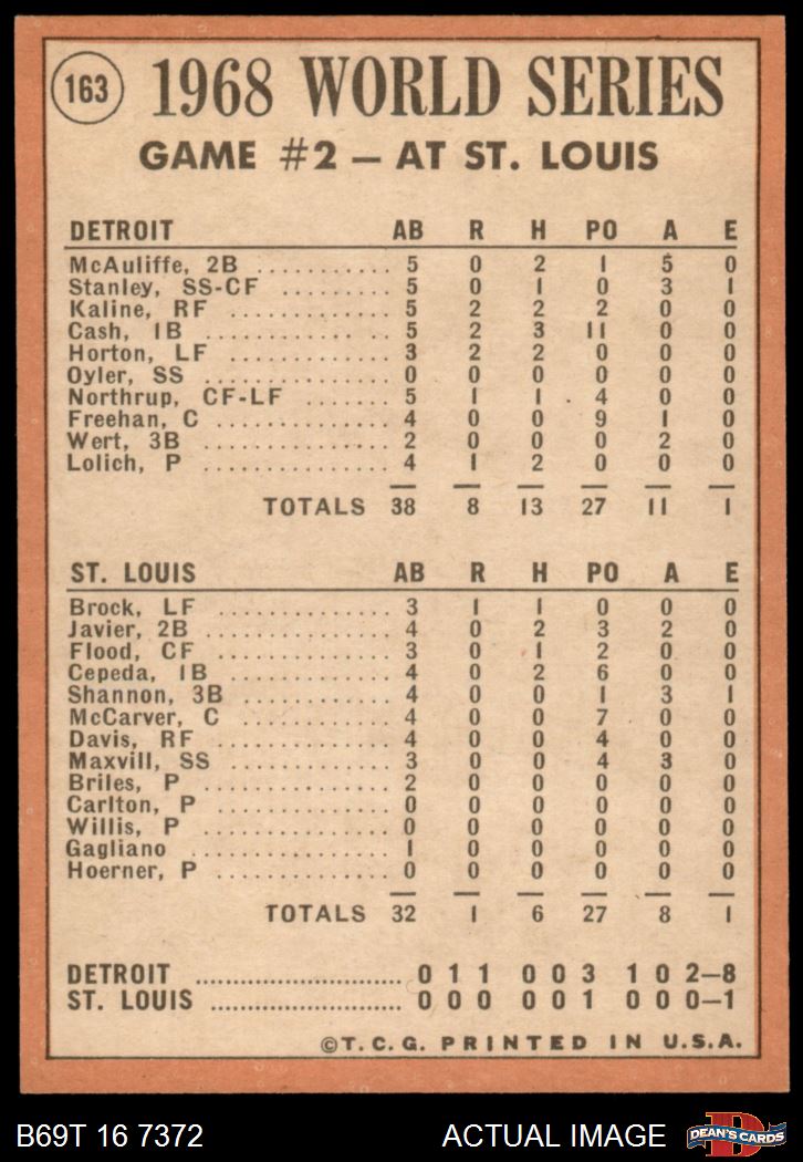 1969 Topps #163 Willie Horton 5 - EX - Picture 23 of 25