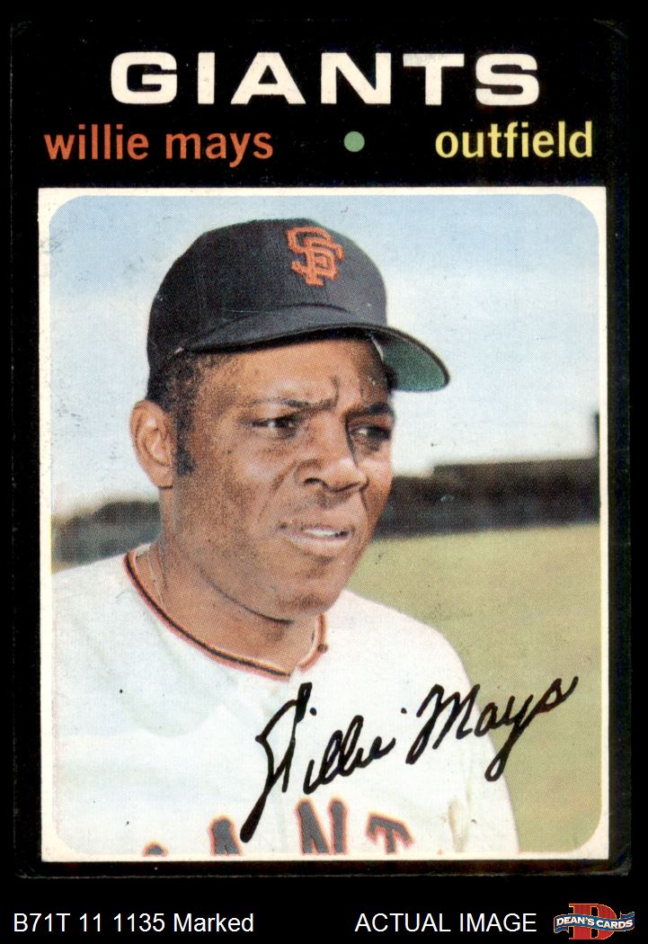 1971 Topps #600 Willie Mays Giants HOF 1.5 - FAIR - Picture 6 of 17