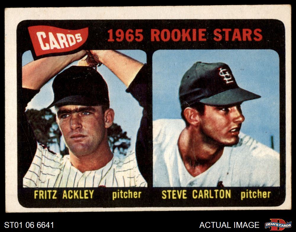 1965 Topps #477 Steve Carlton / Fritz Ackley Cardinals RCs RC HOF 2 - GOOD - Picture 26 of 29