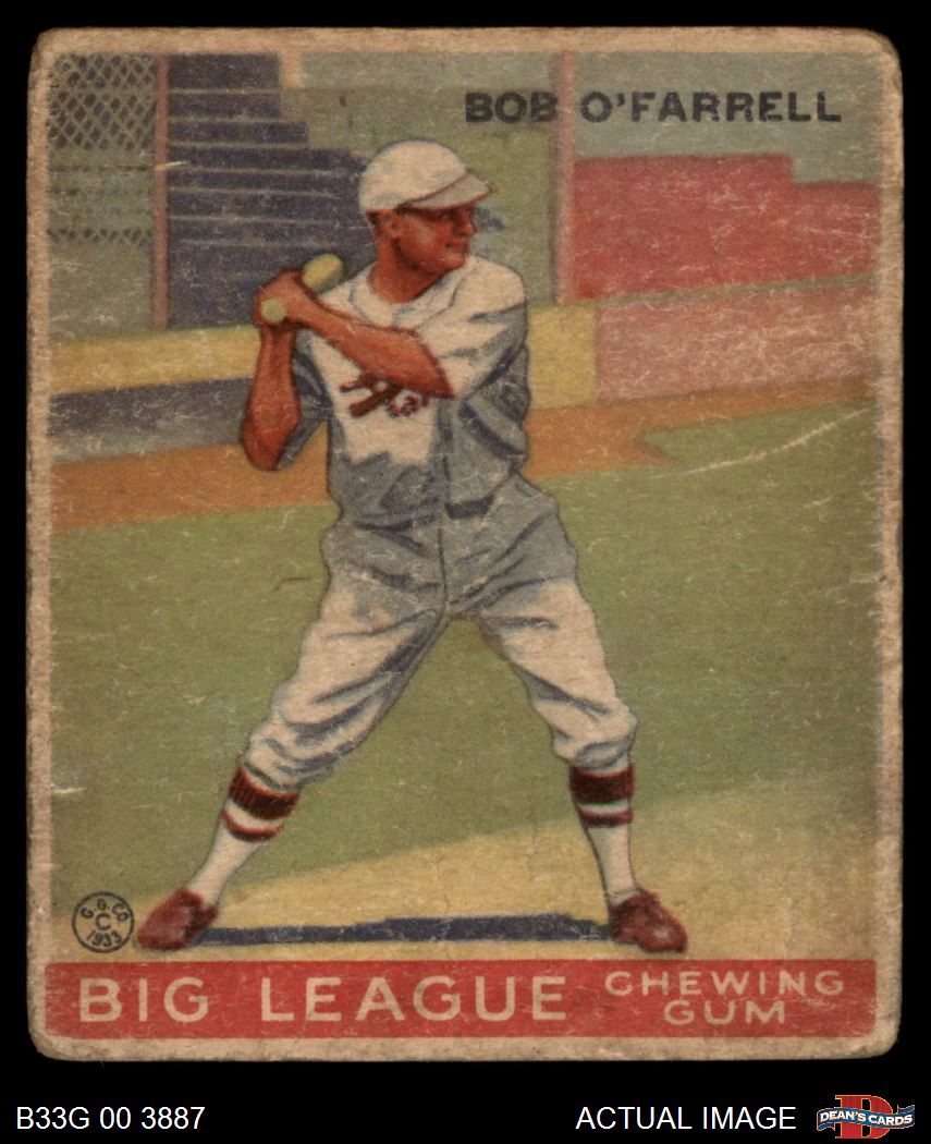 1933 Goudey #34 Bob O'Farrell Cardinals 1 - POOR - Picture 6 of 9