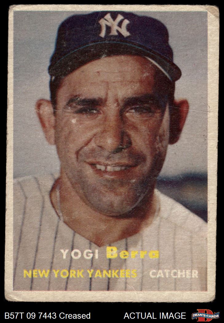 1957 Topps #2 Yogi Berra Yankees HOF 1 - POOR - Picture 10 of 13