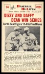#14 Win Series Dizzy Dean / Daffy Dean 
