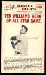 #52 Hero of All-Star Game Ted Williams 